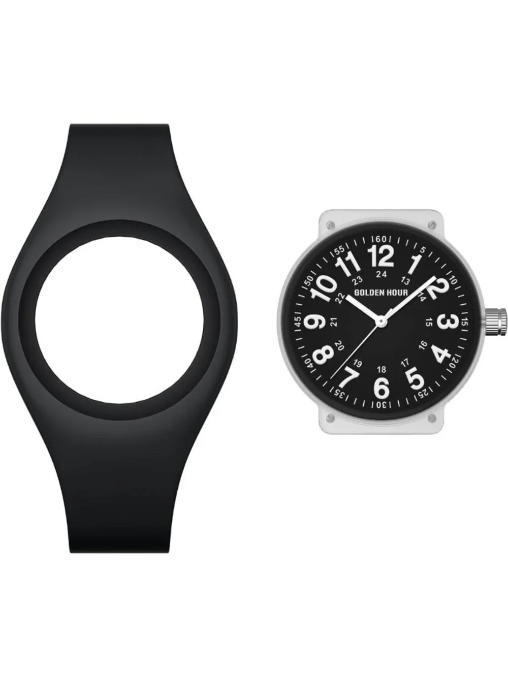 Waterproof Sports Analog Watch for Nurses & Students - Military Time, Glow Dial